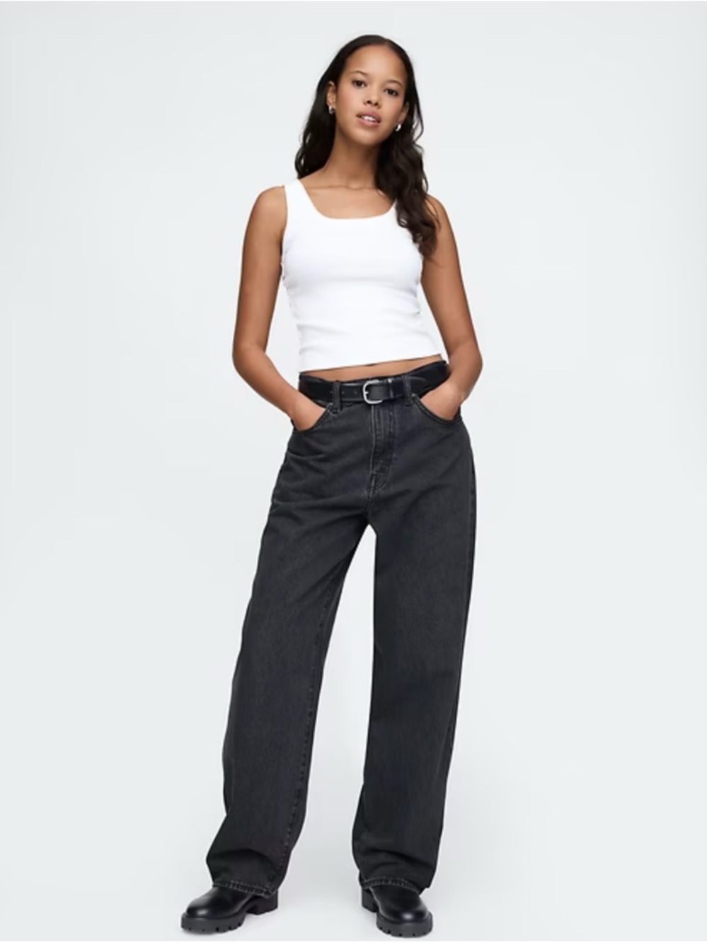EUC GAP Unisex Baggy Jean -Black